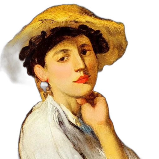 hat, face, staff, jewelry, oil painting, photorealistic, watercolor, concept art transparent PNG cut-out