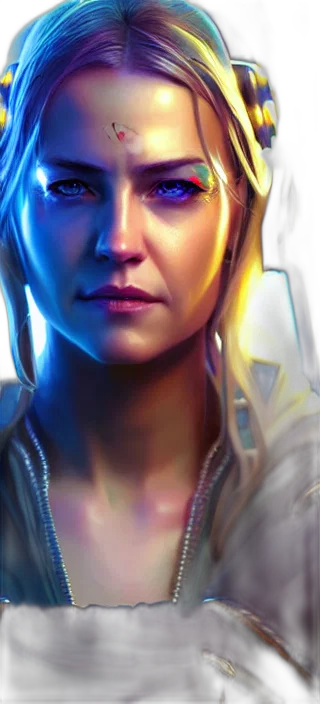 face, cyberpunk, concept art, photorealistic transparent PNG cut-out