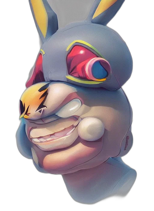 mask, face, creature, hat, concept art, 3d render, photorealistic, watercolor transparent PNG cut-out