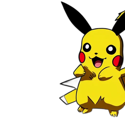 animal, staff, creature, concept art, 3d render, pixel art, cute, pikachu transparent PNG cut-out