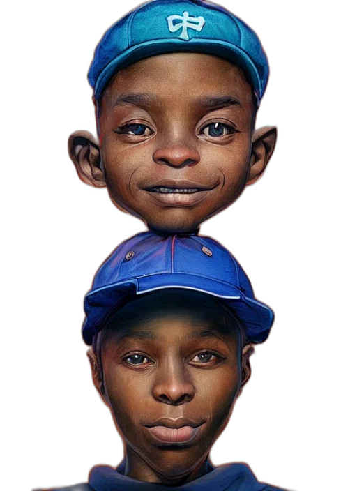 face, mask, hat, creature, photorealistic, concept art, 3d render, cartoon transparent PNG cut-out
