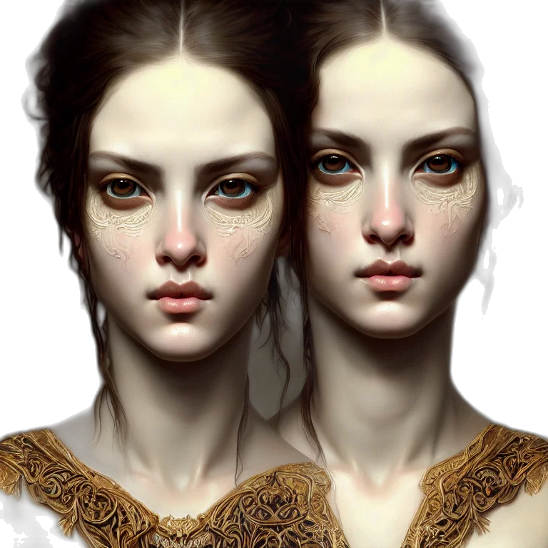 face, jewelry, crown, mask, fantasy art, photorealistic, concept art, oil painting transparent PNG cut-out