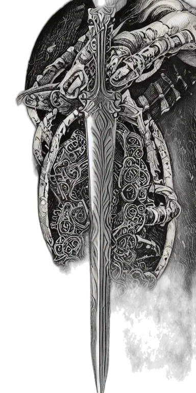 sword, weapon, crown, dragon transparent PNG cut-out