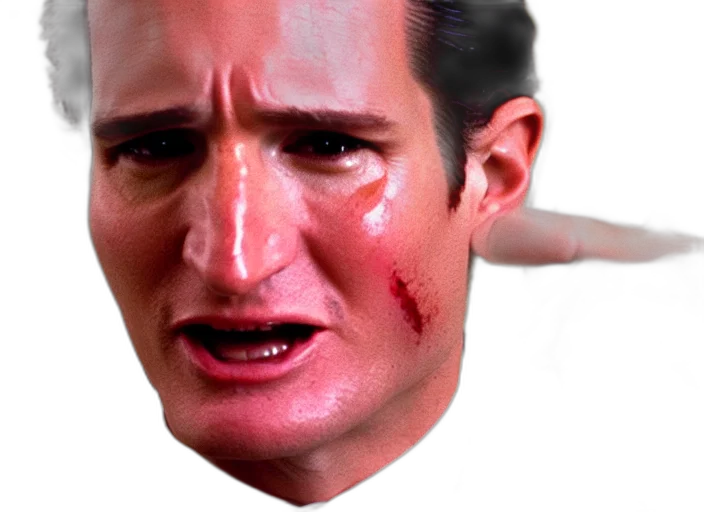 mask, face, creature, hair, photorealistic, 3d render, concept art, vaporwave transparent PNG cut-out