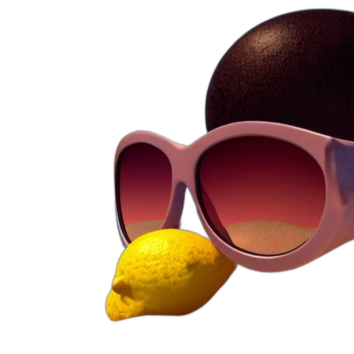 hat, 3d render, photorealistic, vaporwave transparent PNG cut-out