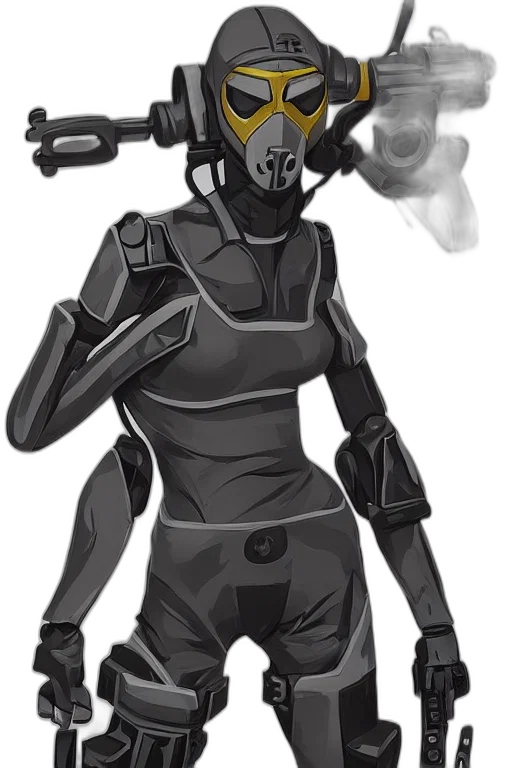 robot, mask, concept art, cyberpunk transparent PNG cut-out
