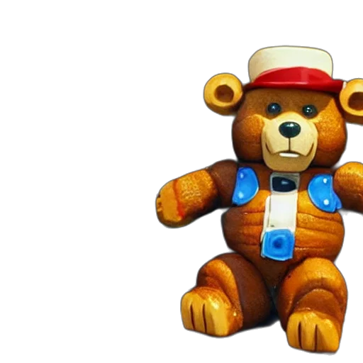3d render, concept art, freddy, fazbear, paddington, meet, londom transparent PNG cut-out