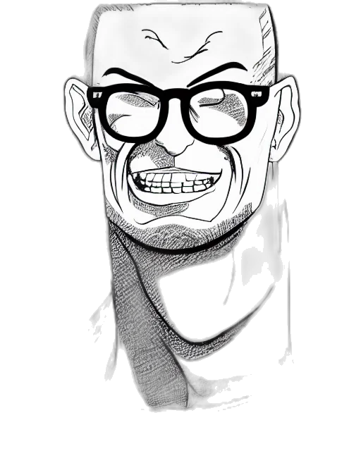 face, mask, creature, staff, comic book art, cartoon, pencil sketch, concept art transparent PNG cut-out