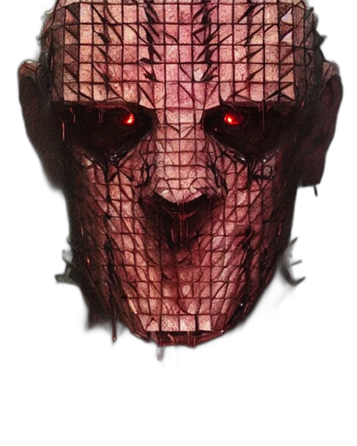 mask, face, robot, creature, 3d render, cyberpunk, concept art, pixel art transparent PNG cut-out