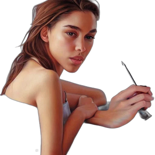 jewelry, staff, hair, weapon transparent PNG cut-out
