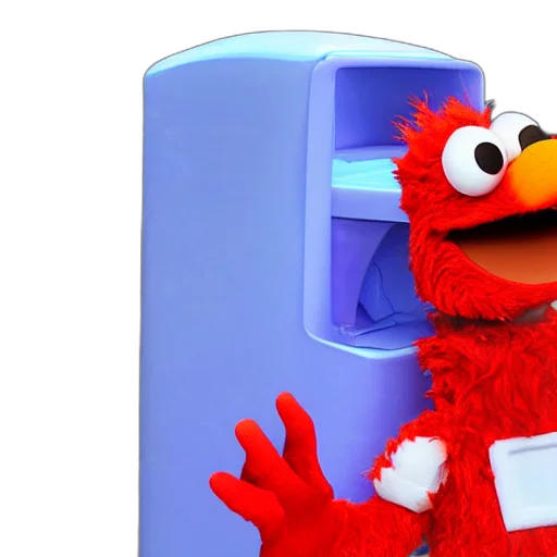 animal, robot, 3d render, elmo transparent PNG cut-out