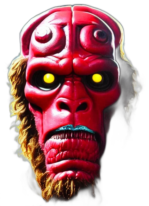 mask, face, creature, staff transparent PNG cut-out