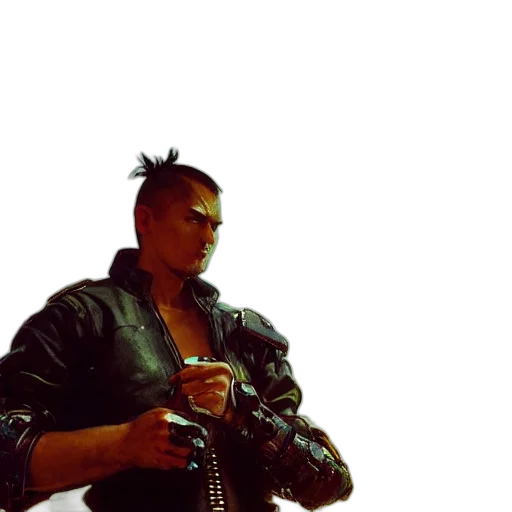 jacket, weapon, staff, dragon transparent PNG cut-out