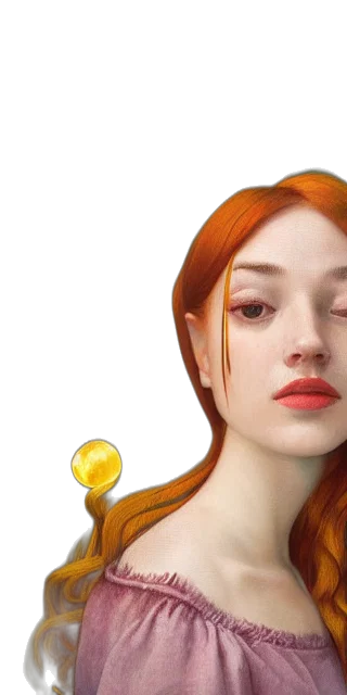 face, hair, crown, jewelry, photorealistic, fantasy art, 3d render, concept art transparent PNG cut-out