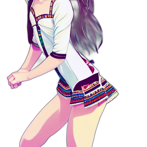 dress, staff, pixel art, anime transparent PNG cut-out