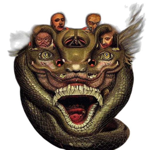 mask, dragon, face, creature transparent PNG cut-out