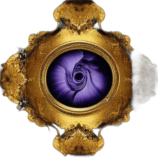flower, jewelry, crown, mask, photorealistic, concept art, black, ultraviolet transparent PNG cut-out