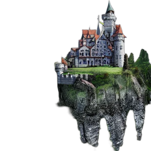 building, crown, concept art, fantasy art, 3d render, photorealistic, photo, castle transparent PNG cut-out