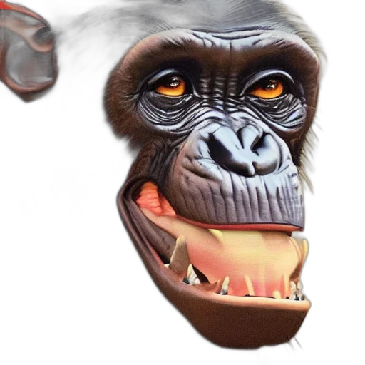 mask, animal, creature, face, concept art, photorealistic, 3d render, angry transparent PNG cut-out