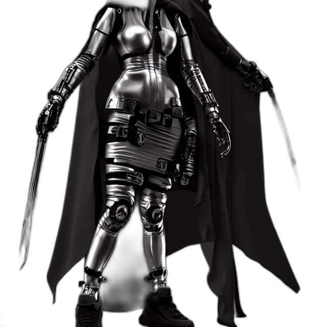 robot, weapon, concept art, cyberpunk transparent PNG cut-out