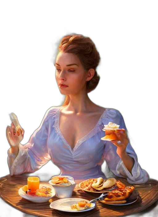 dress, food, jewelry, crown, concept art, oil painting, photorealistic, pixel art transparent PNG cut-out