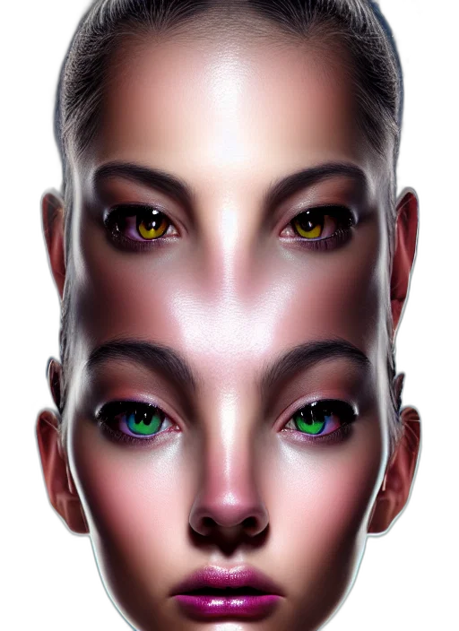 face, mask, robot, creature, photorealistic, fantasy art, 3d render, concept art transparent PNG cut-out