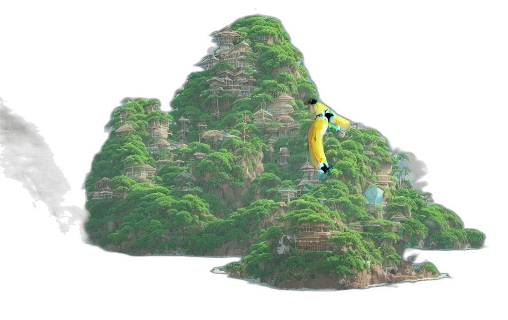 tree, creature, dragon, staff transparent PNG cut-out