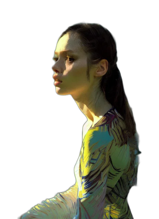 dress, face, jewelry, robot transparent PNG cut-out