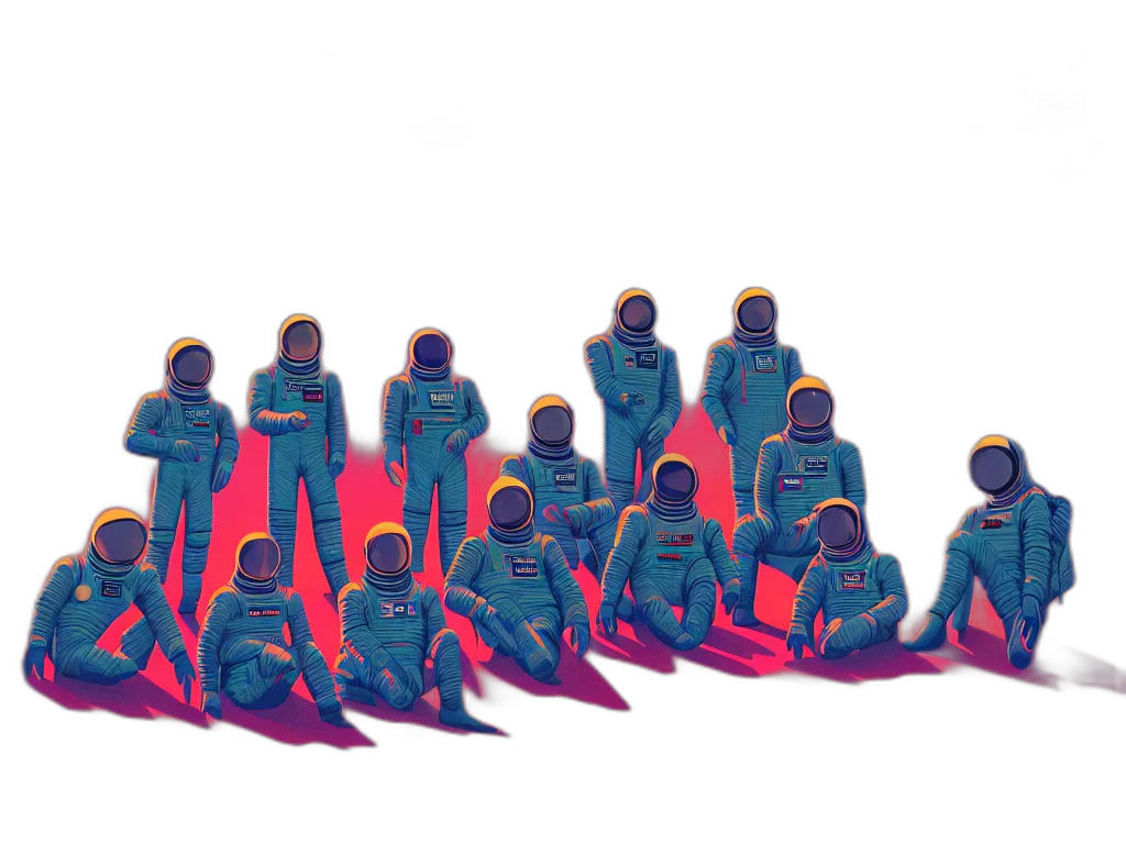 concept art, pixel art, vaporwave, comic book art transparent PNG cut-out