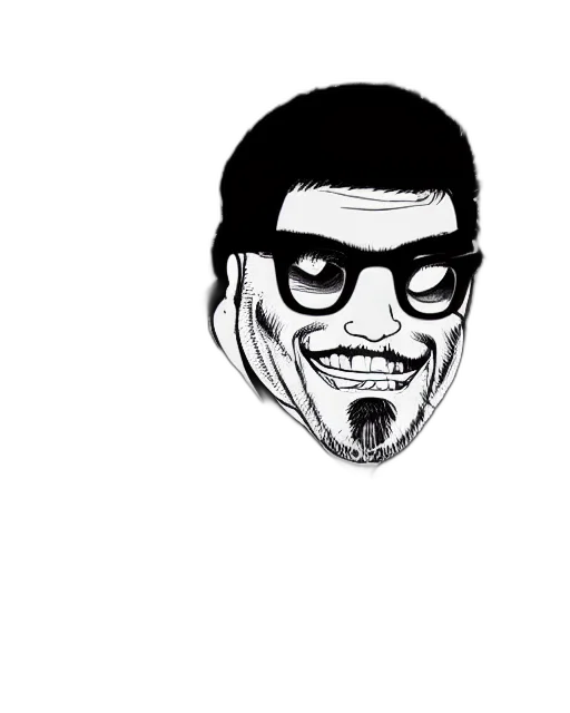 face, cartoon, comic book art, anime transparent PNG cut-out