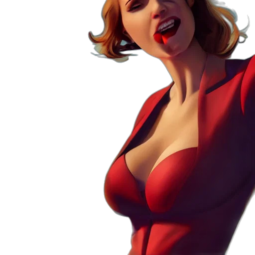 dress, face, comic book art, concept art transparent PNG cut-out