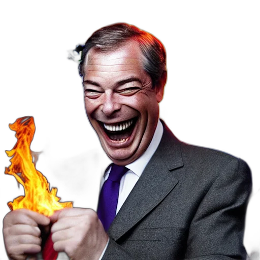 mask, weapon, face, creature, fire, nigel, farage, laughing transparent PNG cut-out