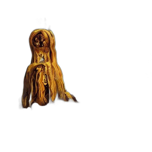 hair, mask, dress, staff transparent PNG cut-out