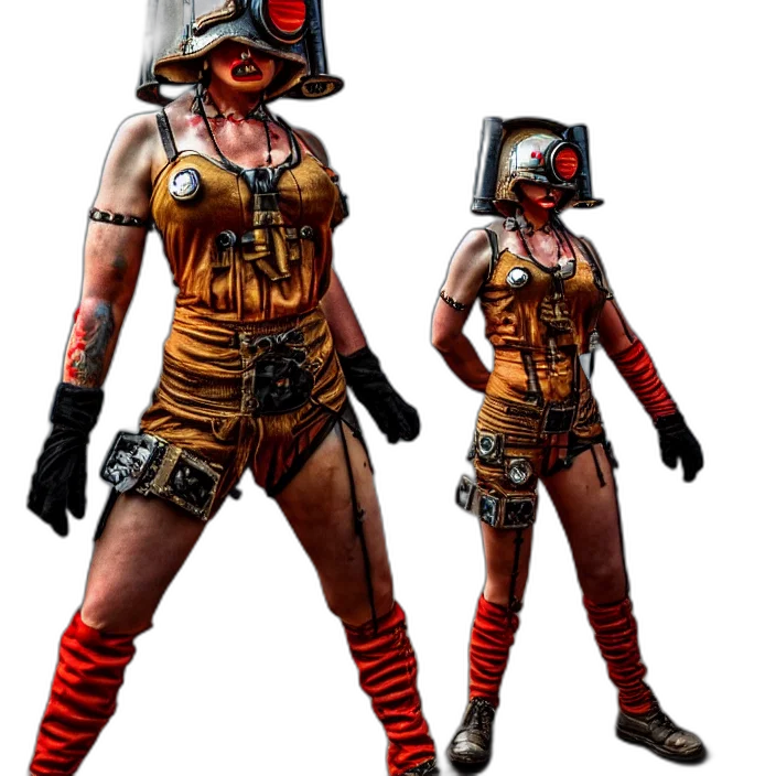 concept art, comic book art, cyberpunk, 3d render transparent PNG cut-out