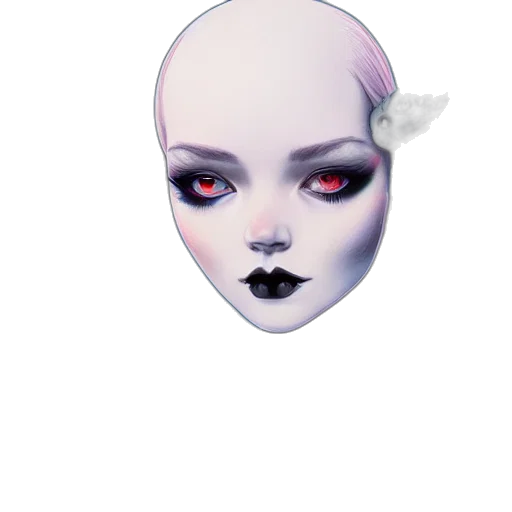 mask, face, creature, robot, vaporwave, 3d render, concept art, fantasy art transparent PNG cut-out
