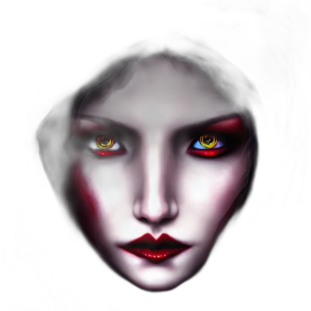 face, mask, fantasy art, photorealistic transparent PNG cut-out