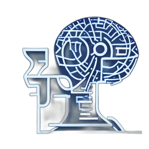 crown, robot, jewelry, 3d render, pixel art, concept art, fantasy art, blue transparent PNG cut-out