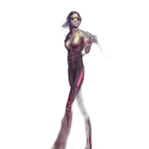 dress, staff, creature, robot transparent PNG cut-out
