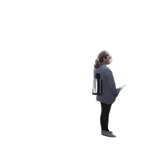 staff, jacket, dress, robot, concept art, 3d render, fog, still transparent PNG cut-out