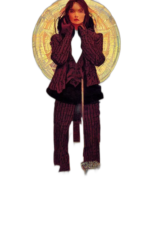 staff, jacket, sword, mask transparent PNG cut-out