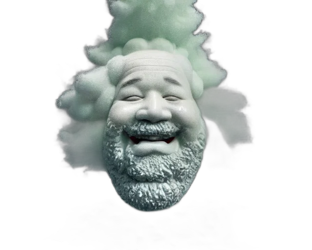 tree, creature, crown, mask, photorealistic, vaporwave, concept art, 3d render transparent PNG cut-out