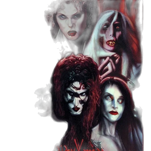 comic book art, concept art, fantasy art, 1990, movie, poster, vampire, masquerade transparent PNG cut-out