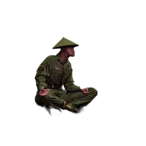 jacket, hat, staff, weapon transparent PNG cut-out