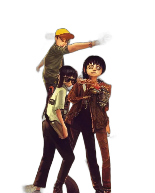 staff, weapon, jacket, concept art transparent PNG cut-out
