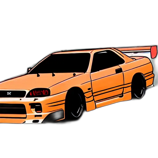 car, photorealistic, concept art, 3d render transparent PNG cut-out
