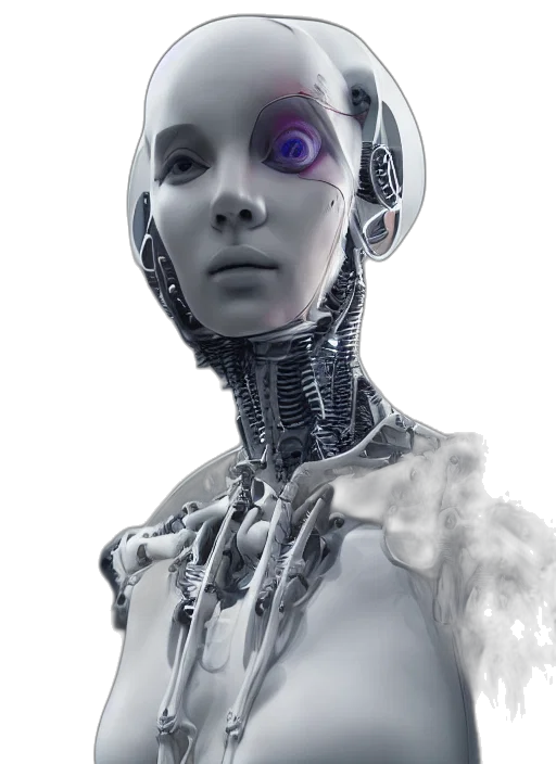 robot, face, creature, mask, concept art, 3d render, cyberpunk, photorealistic transparent PNG cut-out