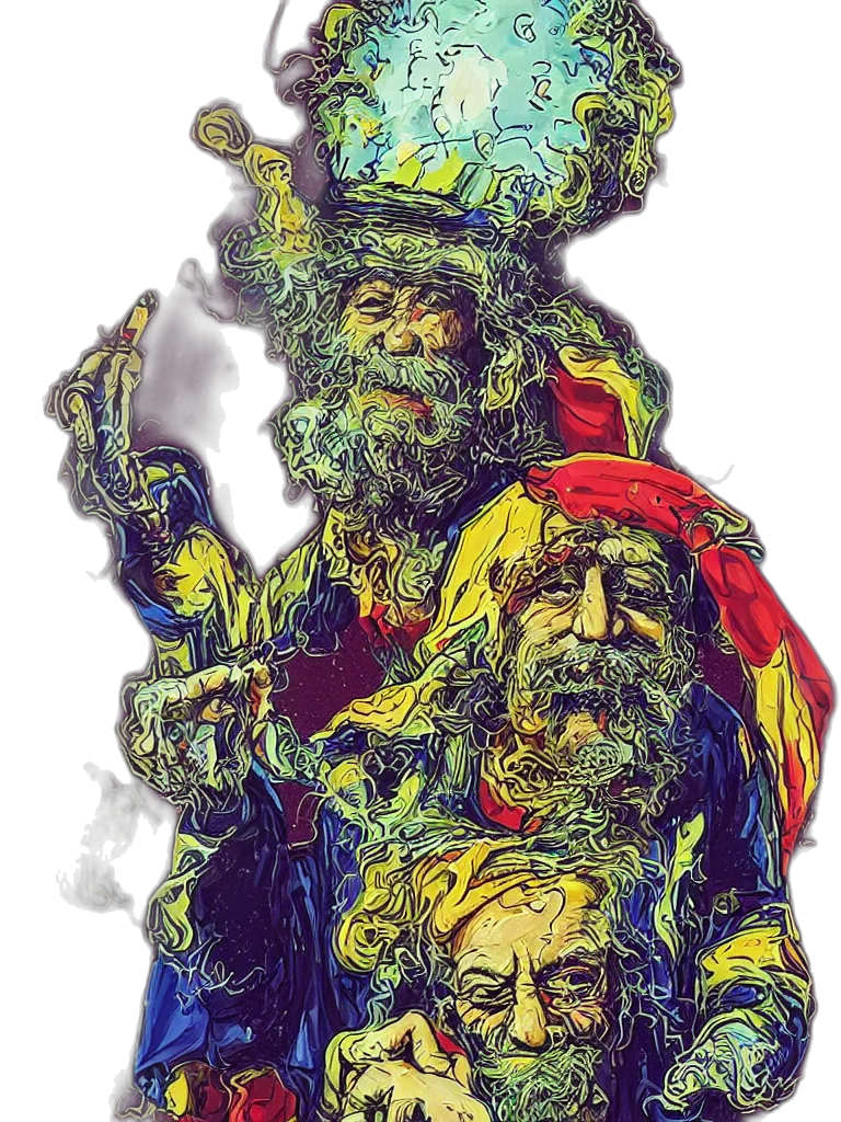 staff, mask, crown, face transparent PNG cut-out