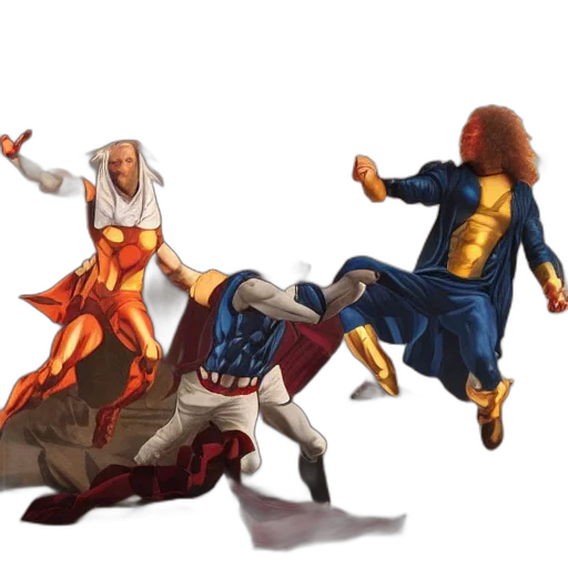 concept art, fantasy art, comic book art, 3d render, fire, outer space, isaac, newton transparent PNG cut-out