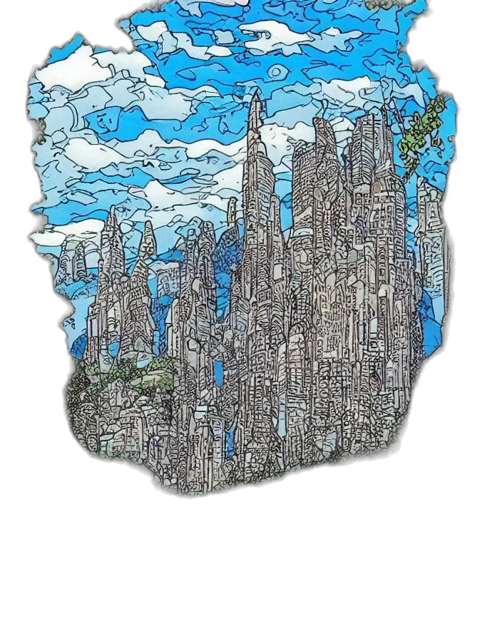 building, crown, tree, dragon transparent PNG cut-out