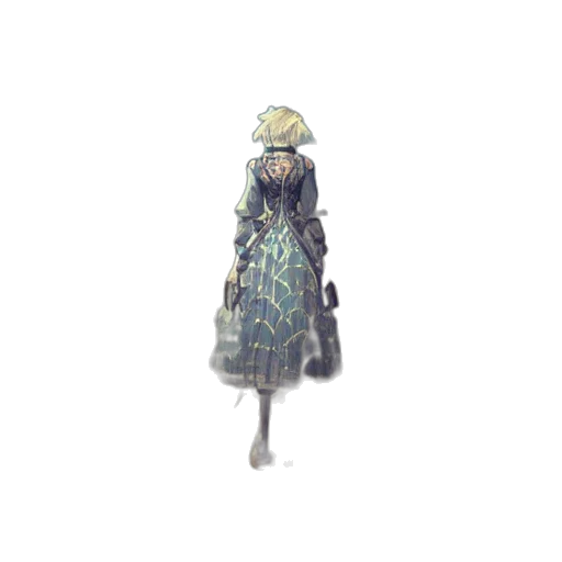 dress, hat, staff, creature transparent PNG cut-out
